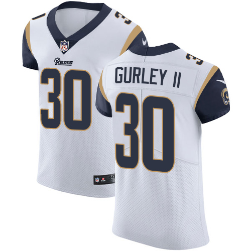 Nike Rams #30 Todd Gurley II White Men's Stitched NFL Vapor Untouchable Elite Jersey